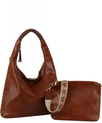 Fashion 2-in-1 Shoulder Bag ME-0020-M BROWN